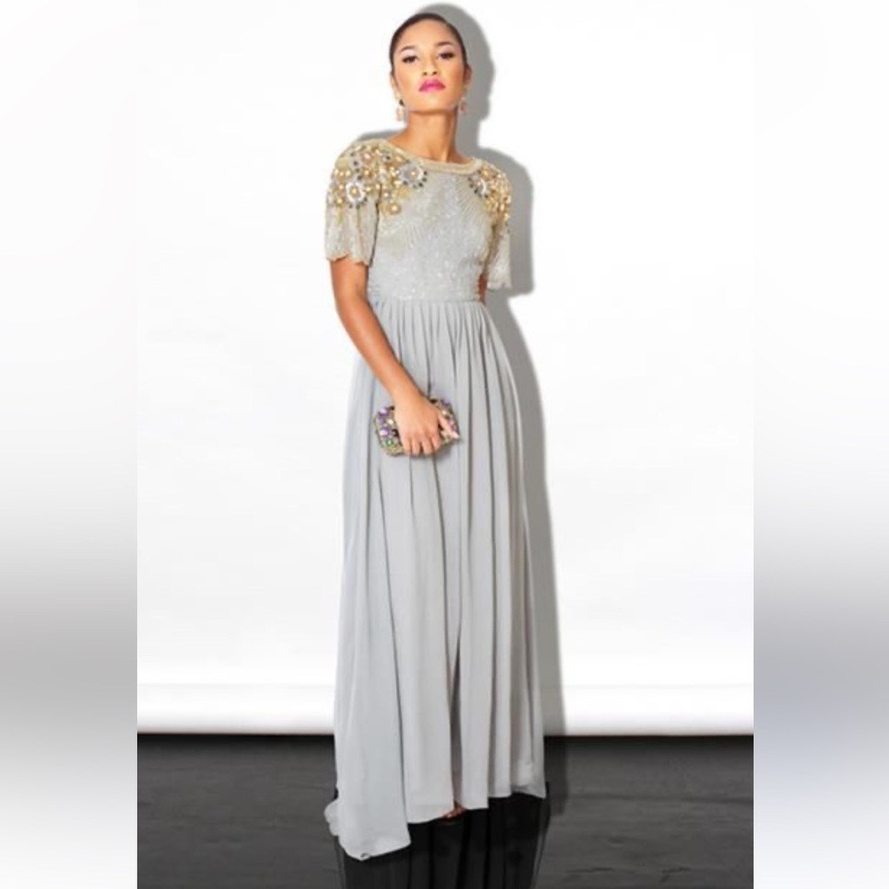 Embellished Maxi Occassion Dress - Picture 11 of 17